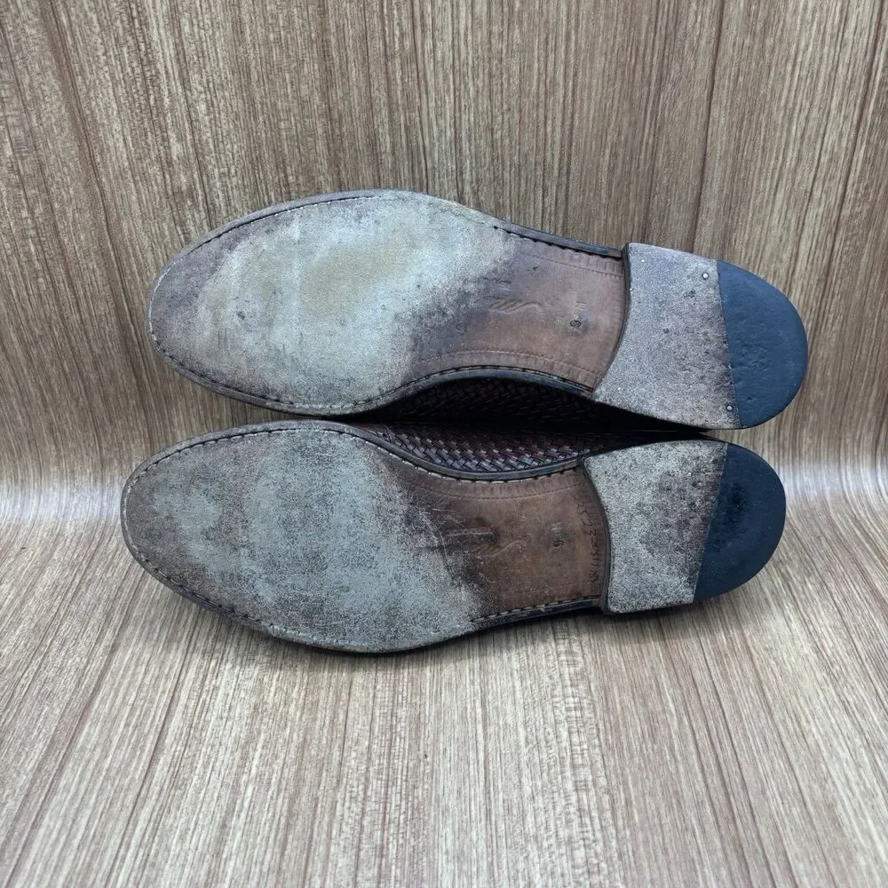 Mezlan COZUMEL Cognac Brown Tassel‎ Woven Men's Size 9 M Dress Shoe Loafer